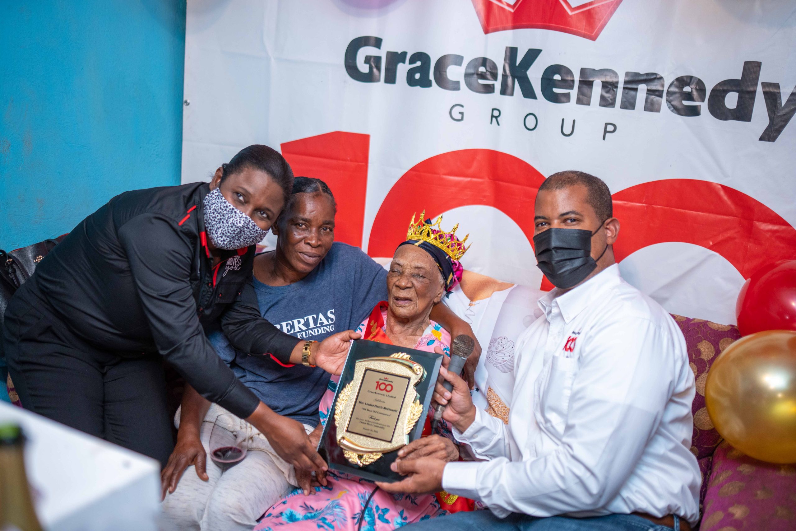 GFS donation to Mrs. Louisa H McDonald’s Centenarian Celebration