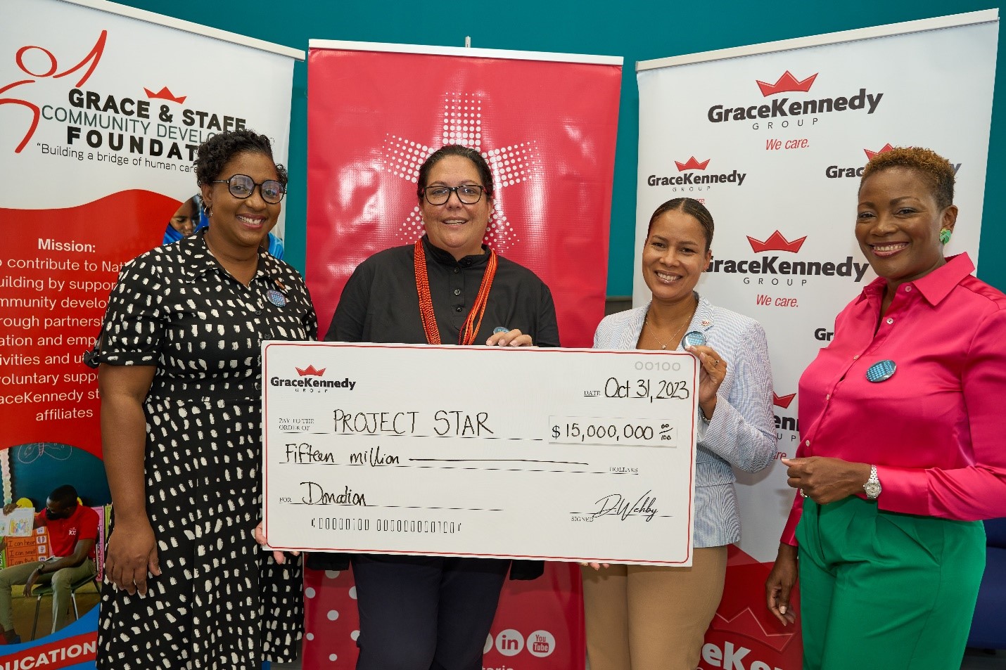 GRACEKENNEDY DONATES J$15 MILLION TO PROJECT STAR